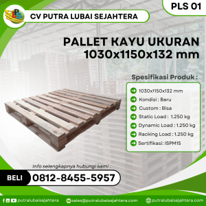 Pallet Kayu Baru Ukuran 1030x1150x132 MM - PLS01