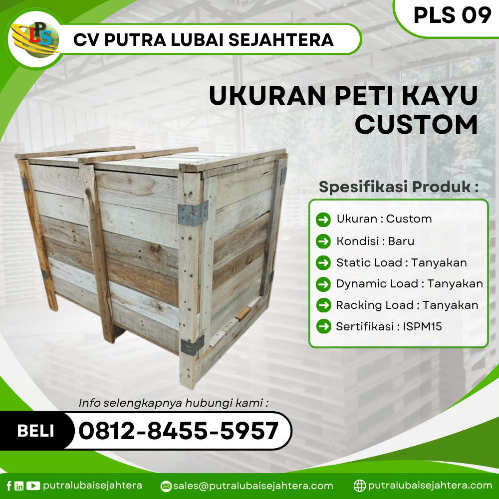 Peti Kayu Ukuran Custom - PLS09